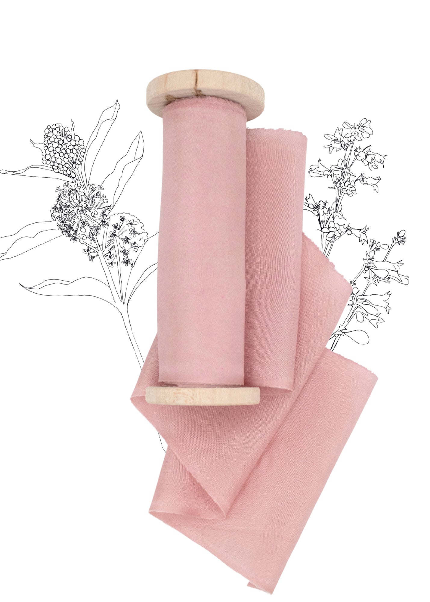 Cherry Blossom Pink Habotai Silk Ribbon