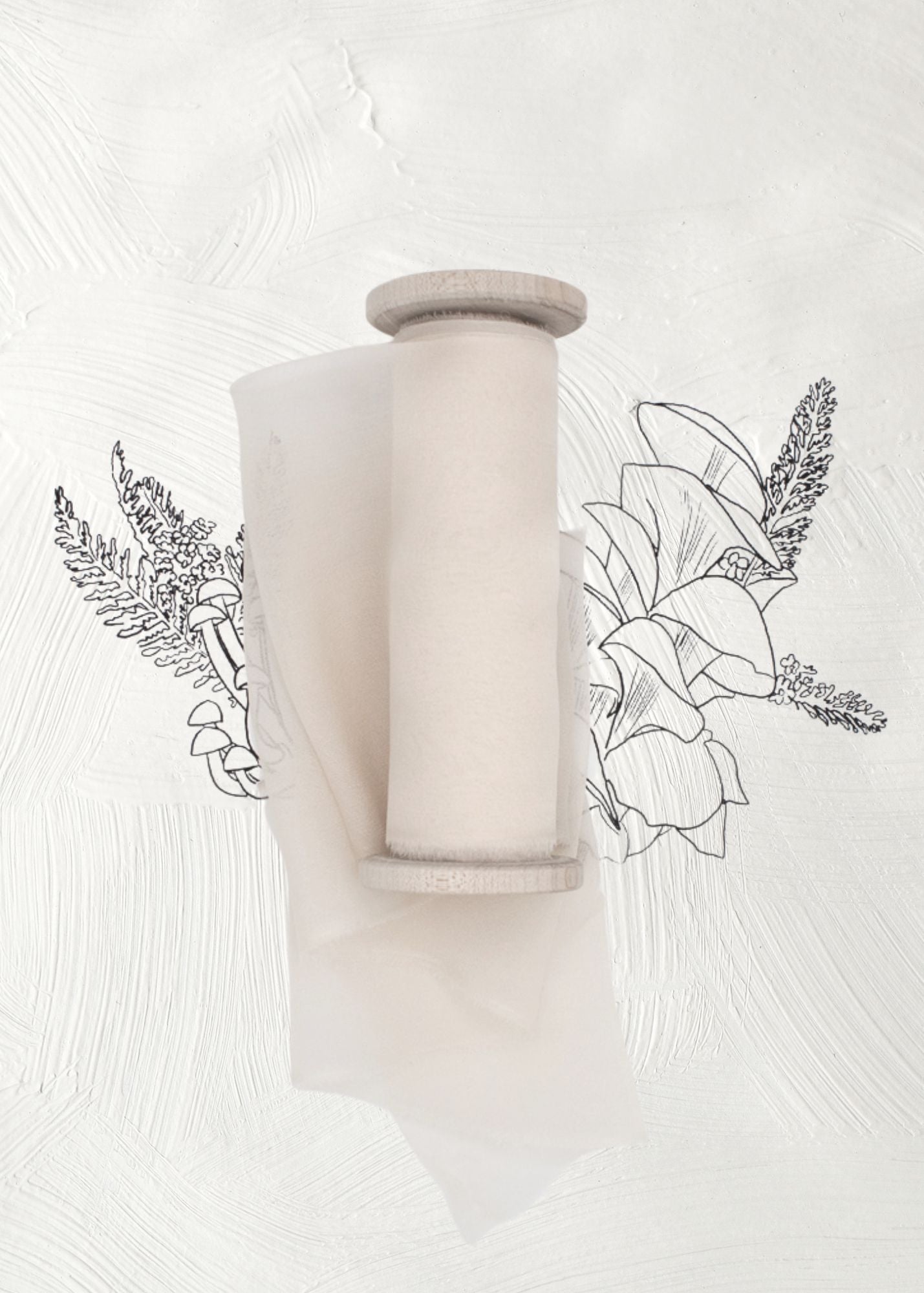 Antiqued White Silk Ribbon - Gauze, Naturally Dyed - The Lesser Bear