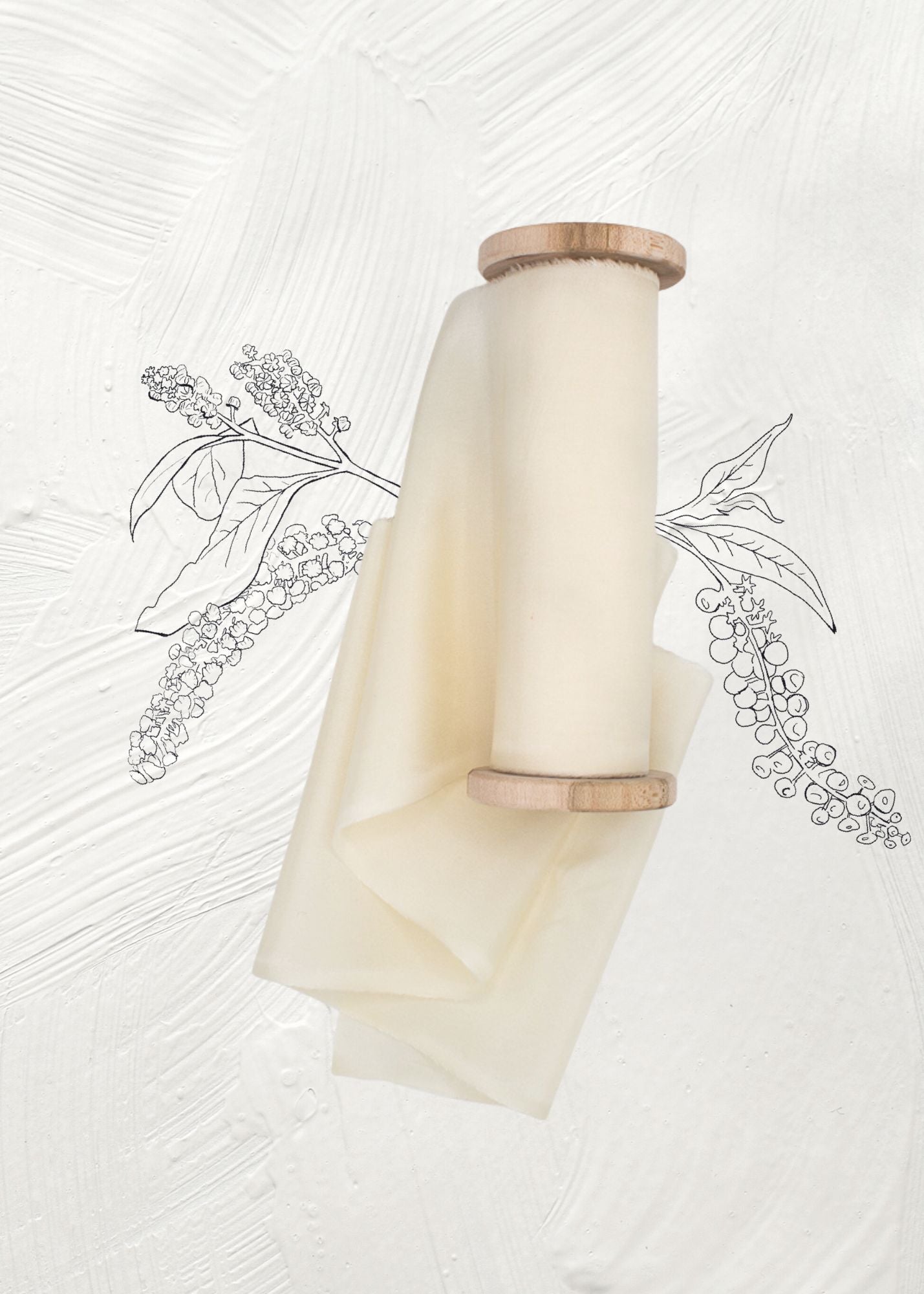 Cream Silk Ribbon in Habotai - The Lesser Bear