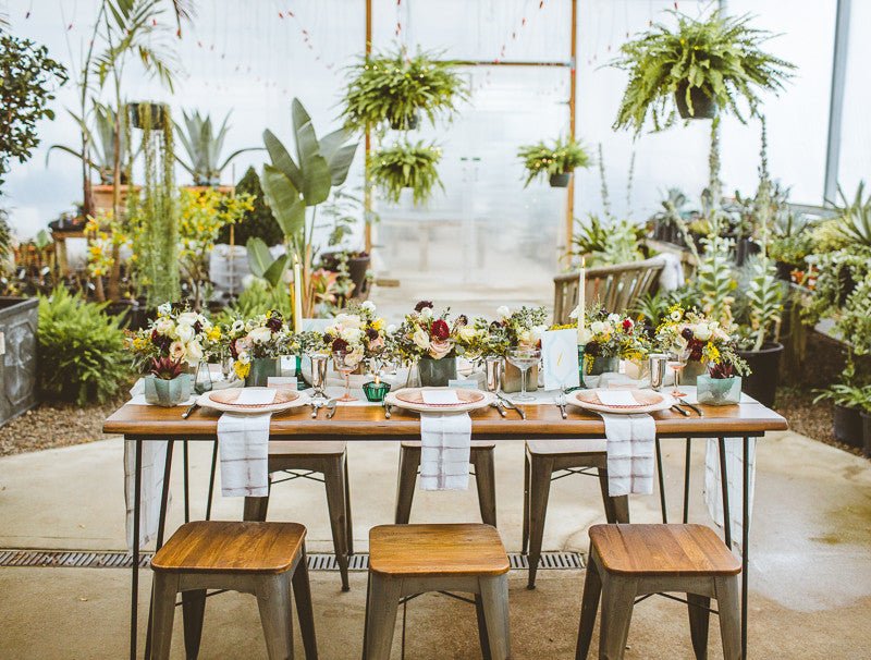 Earthy Greenhouse Wedding Inspiration - The Lesser Bear