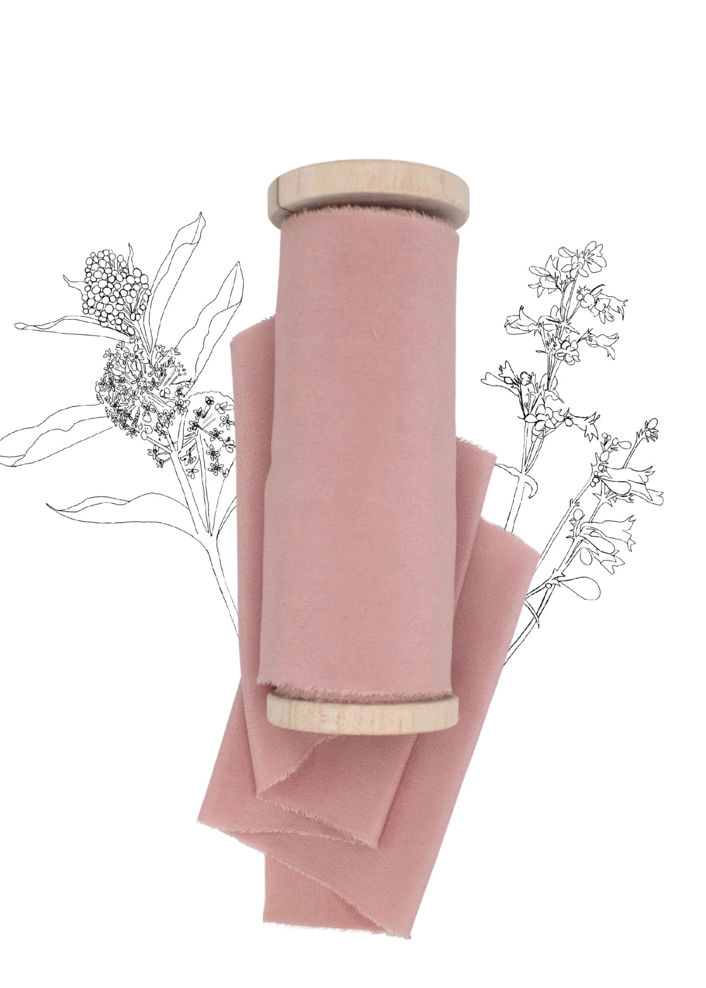 Cherry Blossom Crepe de Chine Silk Ribbon