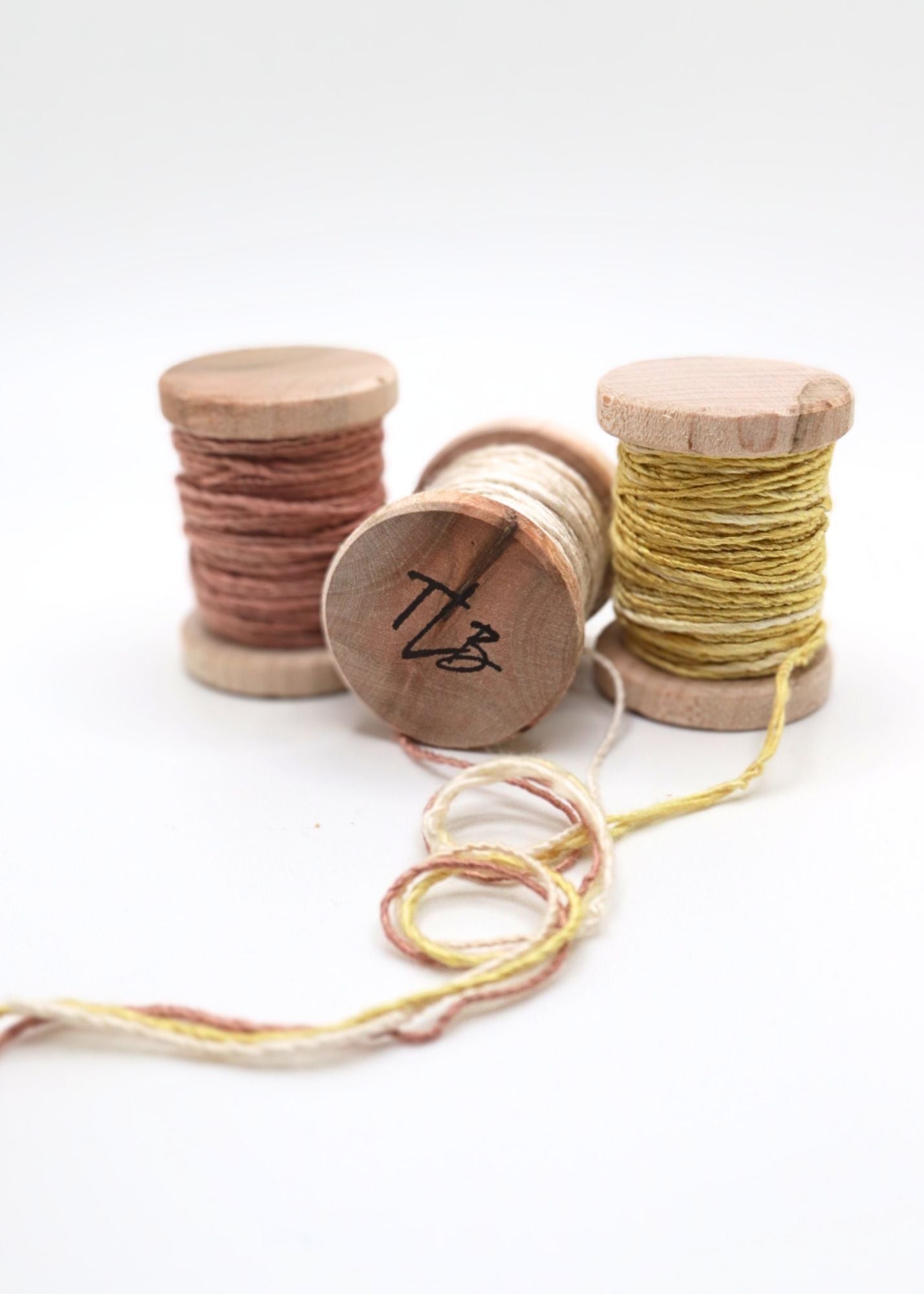 Antique White Silk/Wool Twine, Hand Spun and Naturally Dyed - The Lesser Bear
