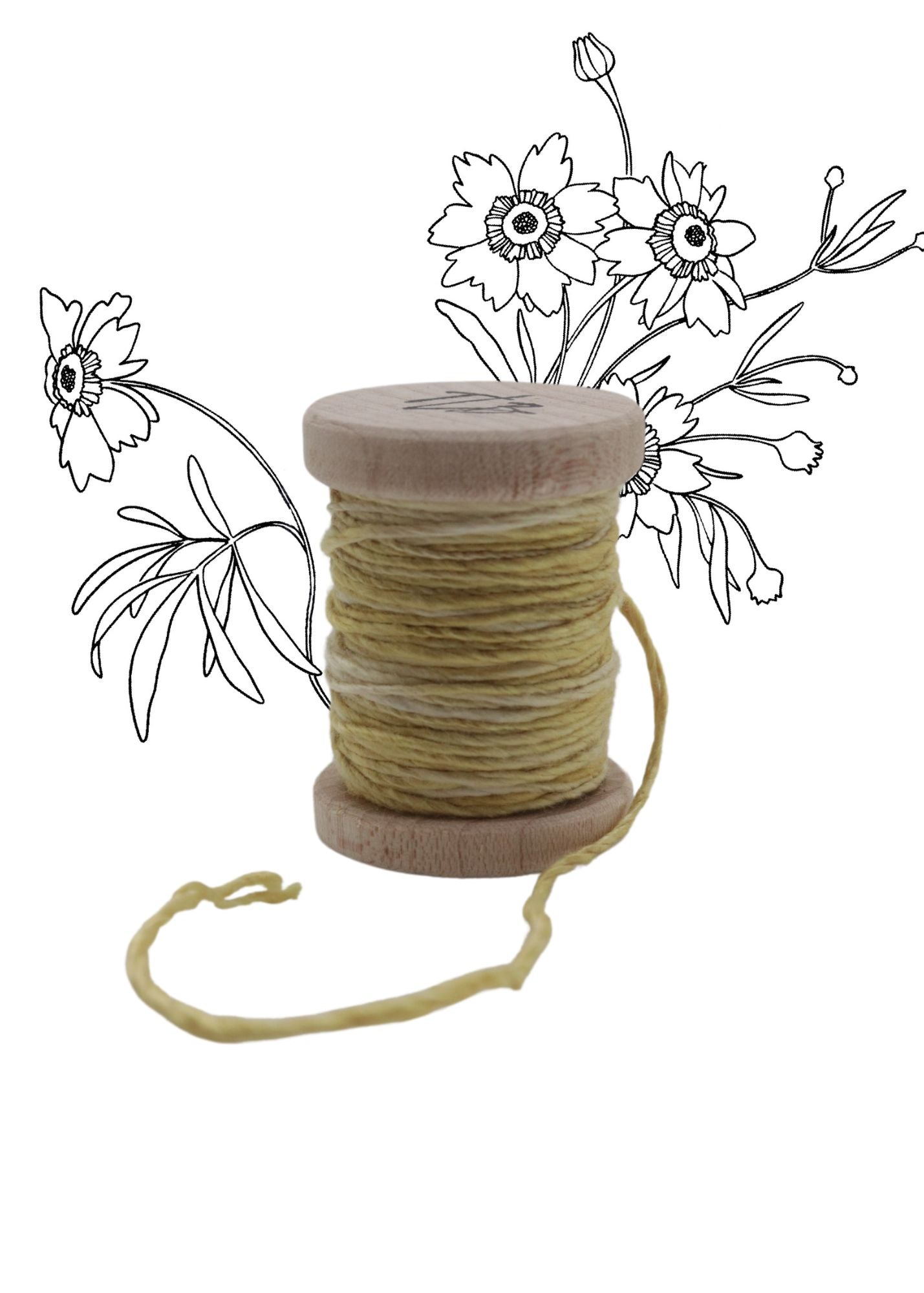 Shades of Gold Silk/Wool Twine, Hand Spun and Naturally Dyed. - The Lesser Bear