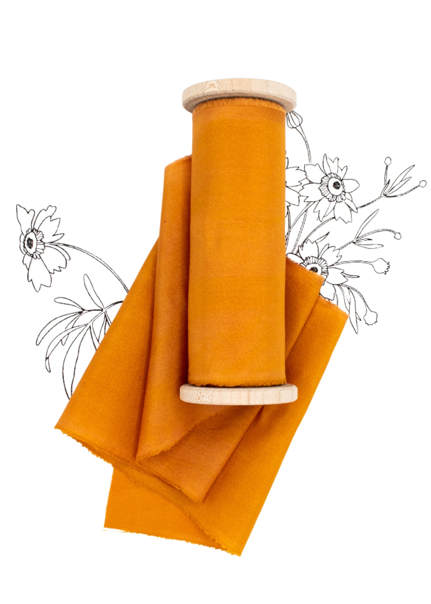 Autumn Maple Silk Ribbon in Habotai - The Lesser Bear