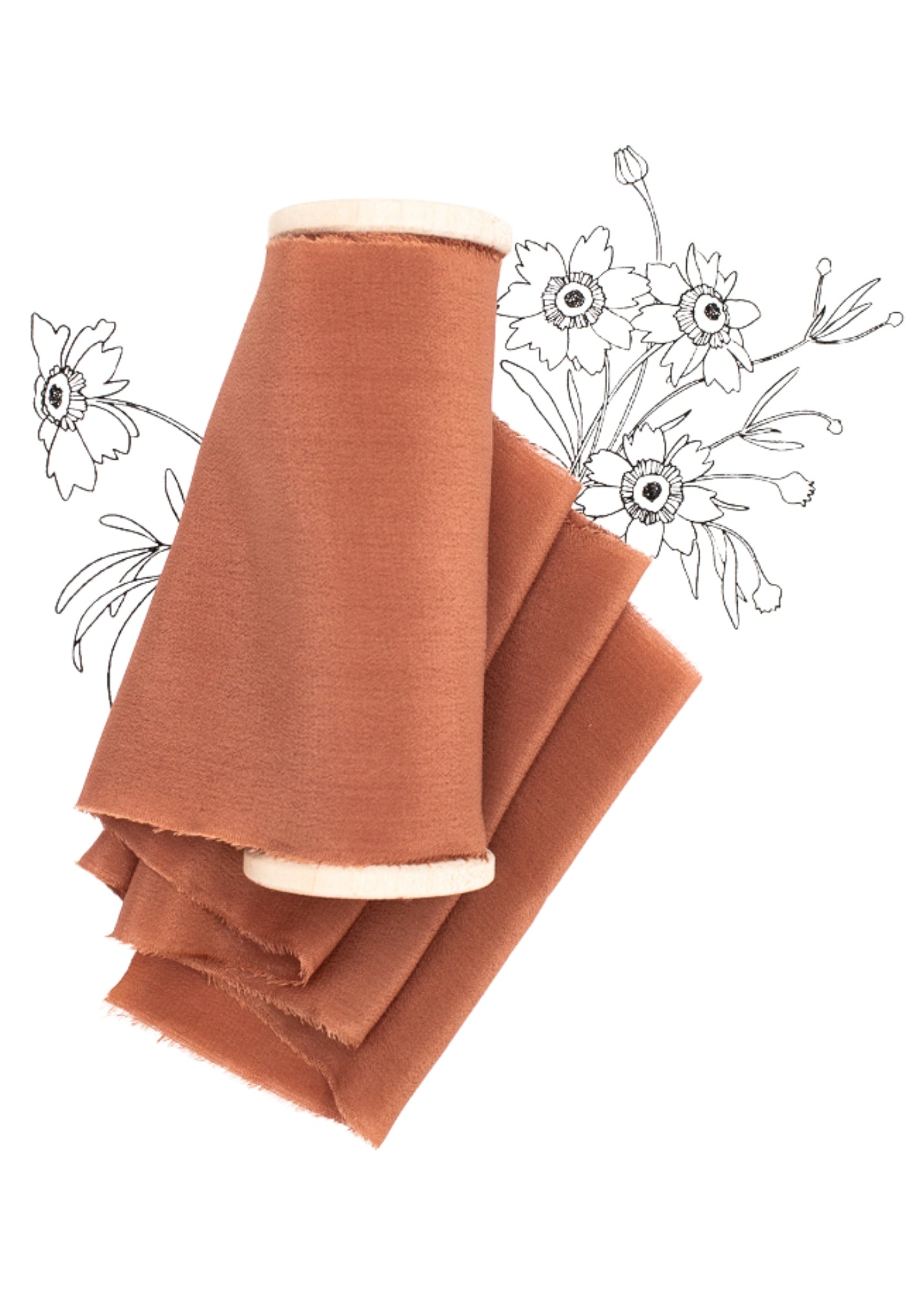 Load image into Gallery viewer, Brandied Apricot Silk Ribbon in Crepe de Chine - The Lesser Bear
