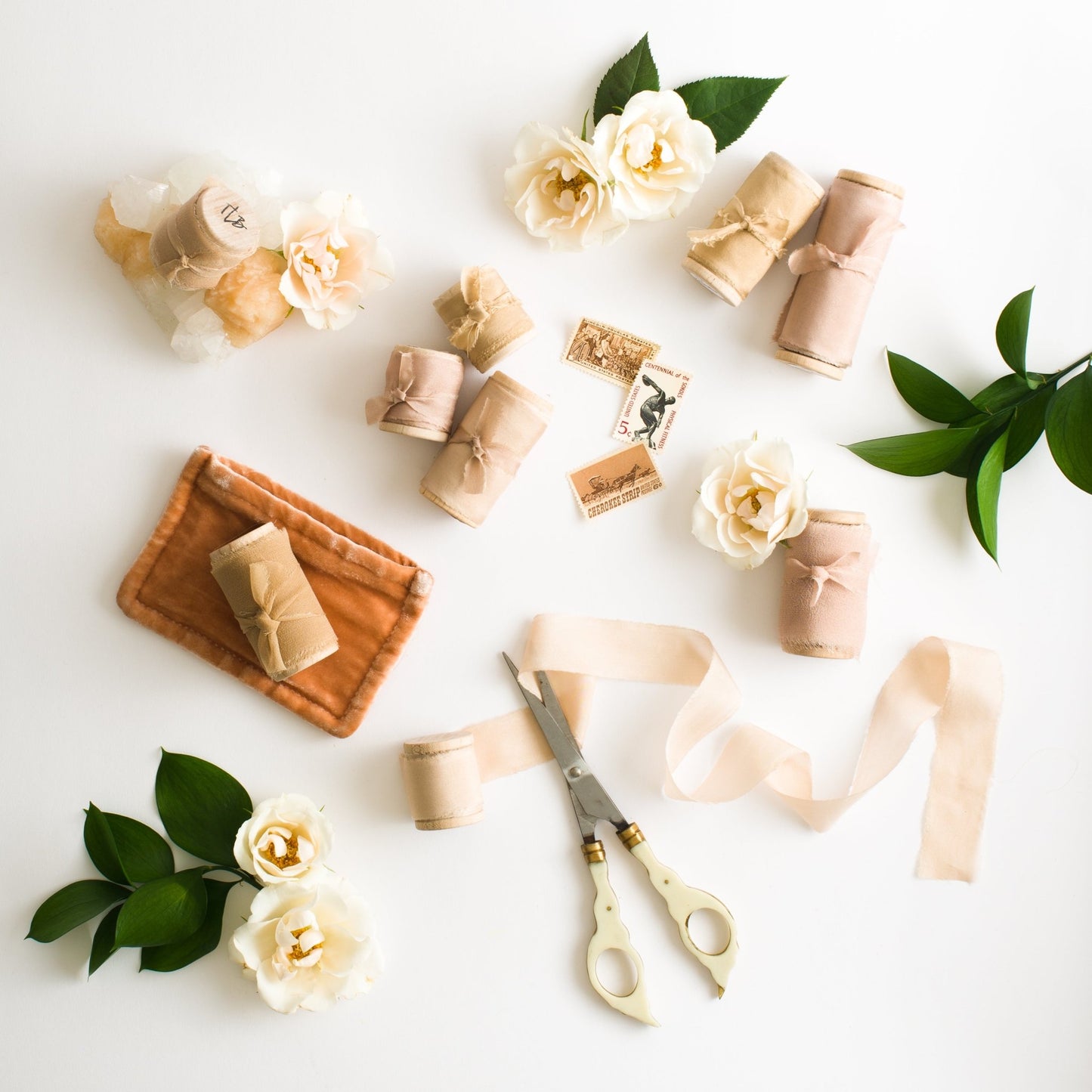 Champagne Silk Ribbon in Crepe de Chine - The Lesser Bear