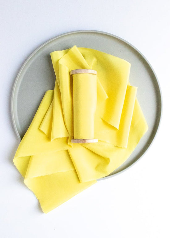 Daffodil Silk Ribbon in Crepe de Chine - The Lesser Bear