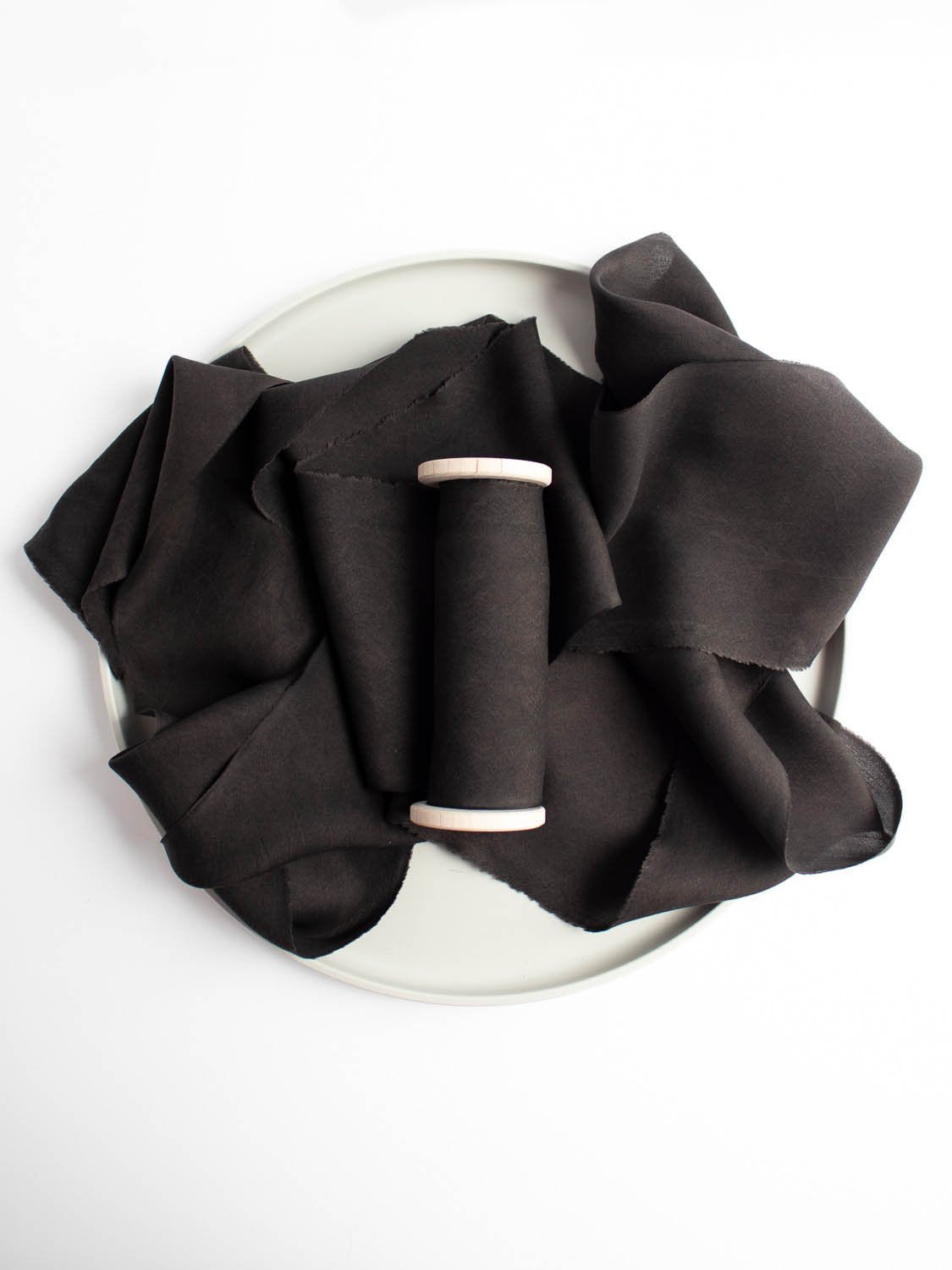 Ebony Habotai Silk Ribbon - The Lesser Bear