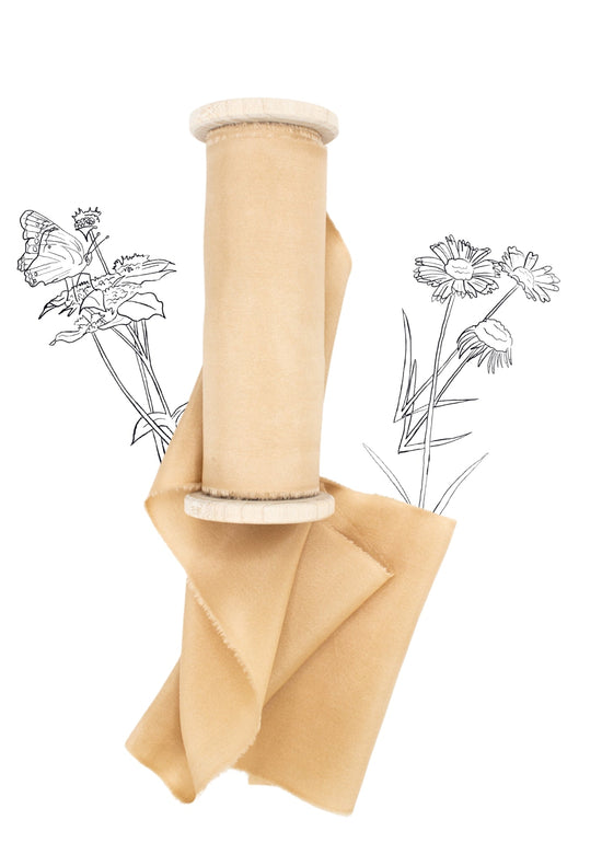 Krysanthie Gold Habotai Silk Ribbon - The Lesser Bear