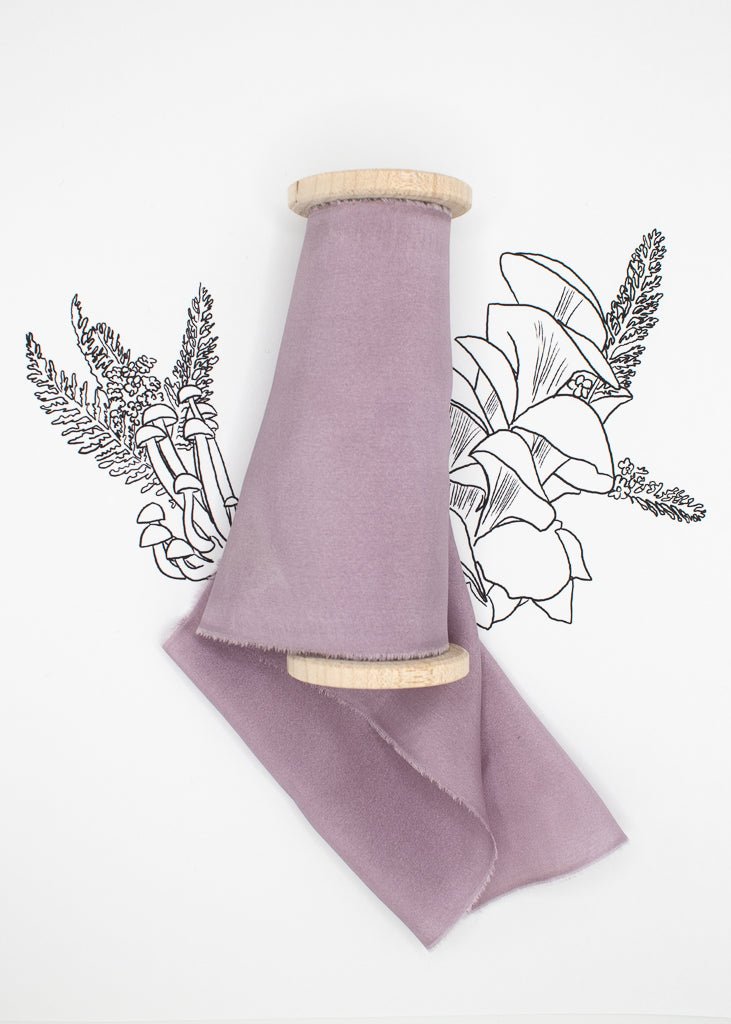 Lavender Habotai Silk Ribbon - The Lesser Bear