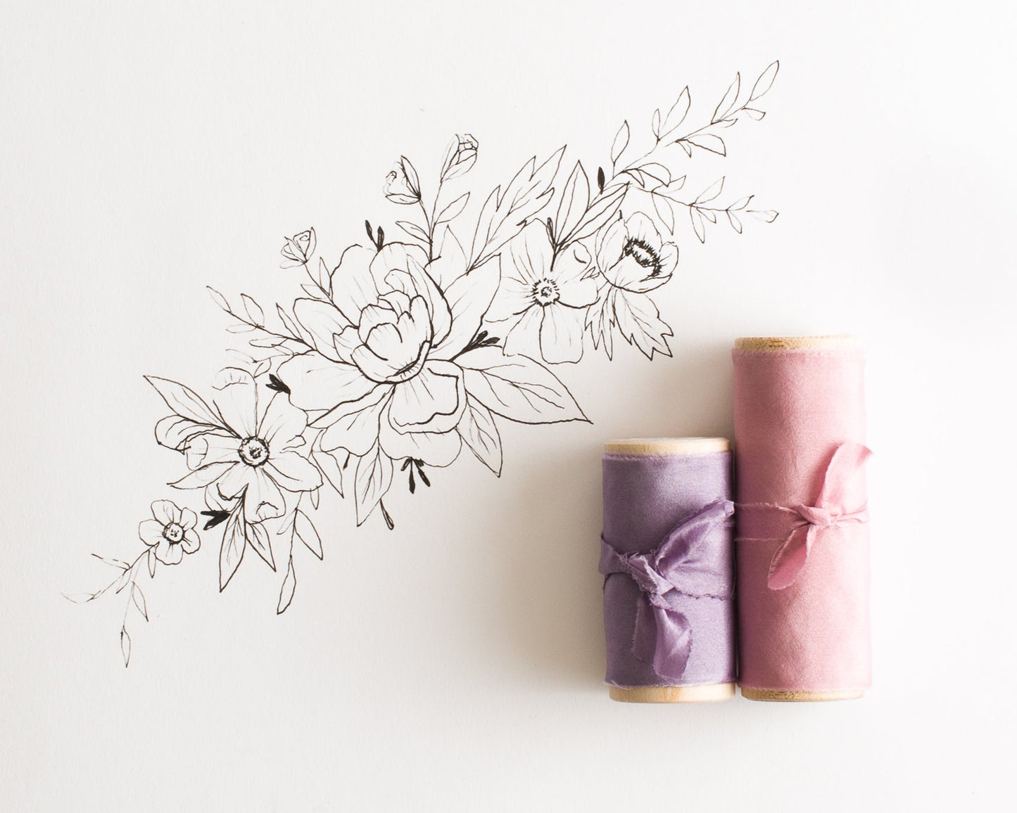 Lavender Silk Gauze Ribbon - The Lesser Bear