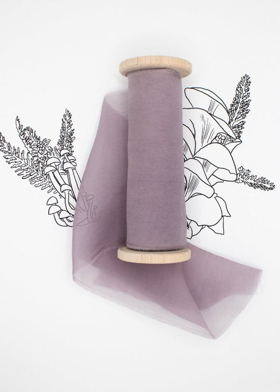 Lavender Silk Gauze Ribbon - The Lesser Bear