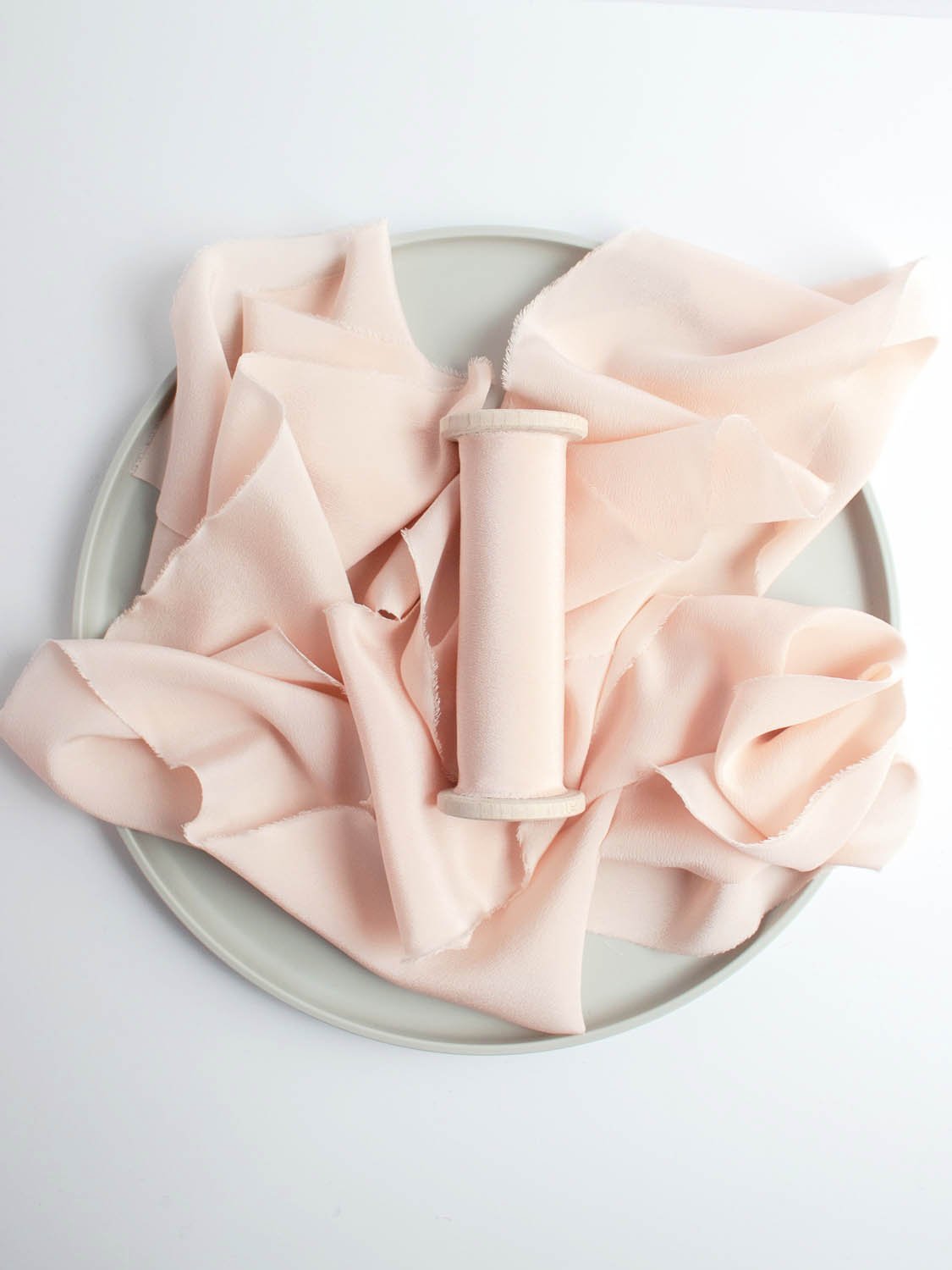 Lily Pink Crepe de Chine Silk Ribbon - The Lesser Bear