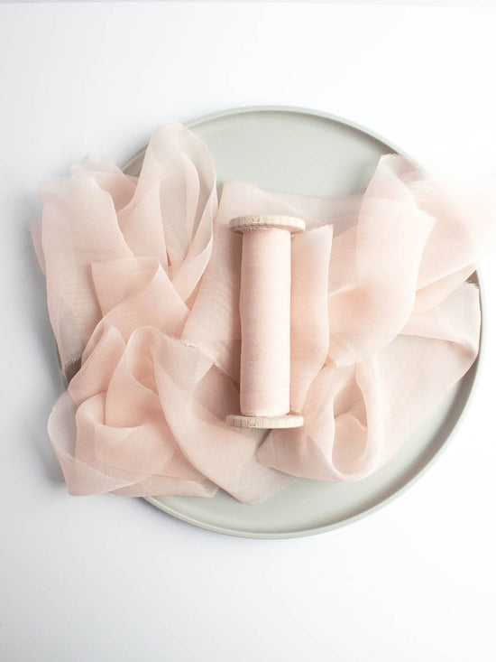 Lily Pink Silk Gauze Ribbon - The Lesser Bear