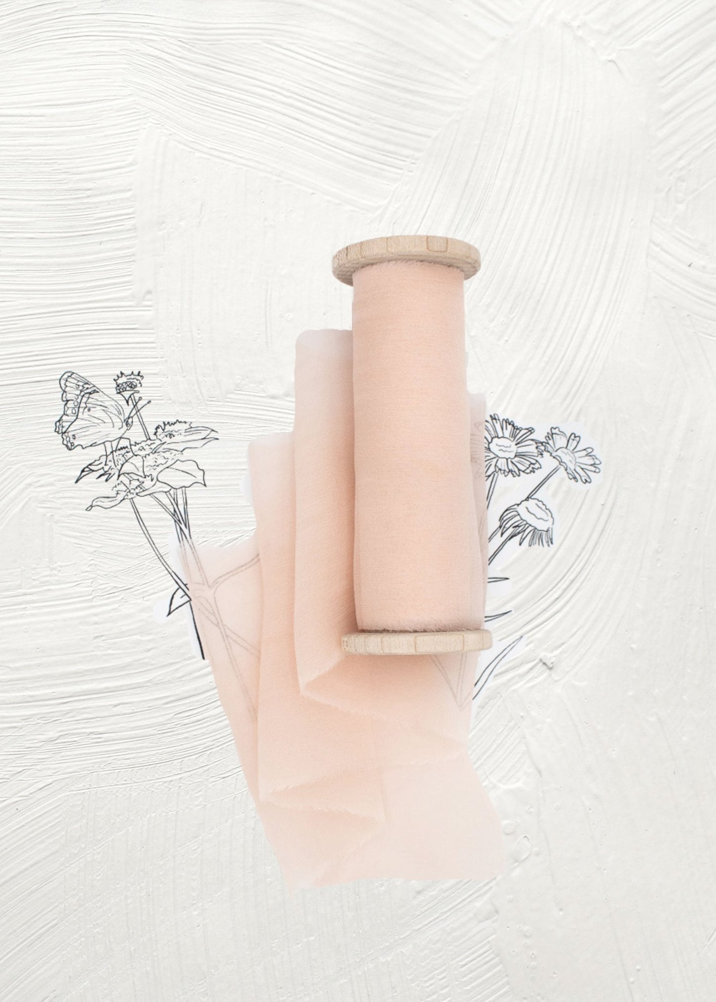 Lily Pink Silk Gauze Ribbon - The Lesser Bear