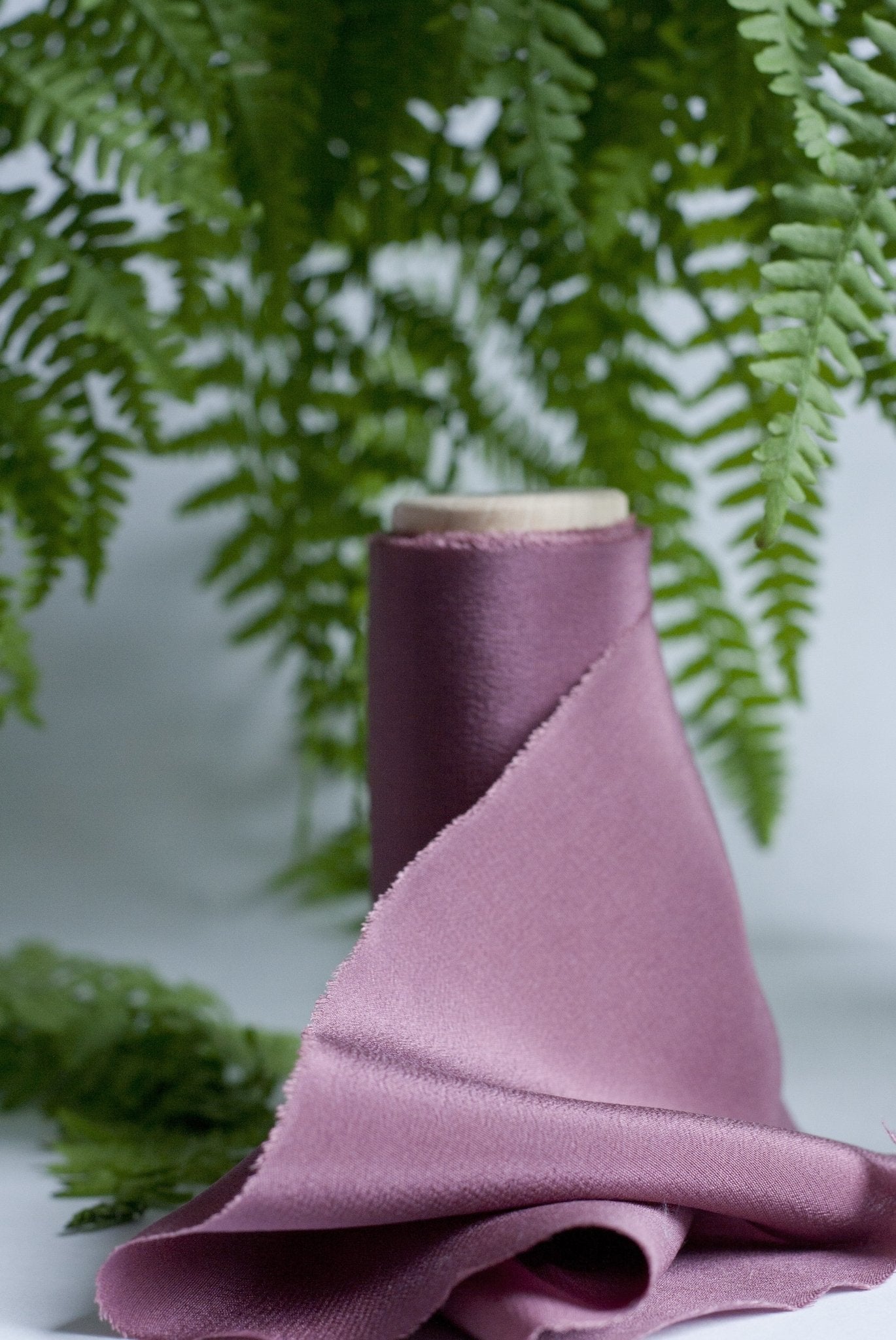 Merlot Crepe de Chine Silk Ribbon - The Lesser Bear