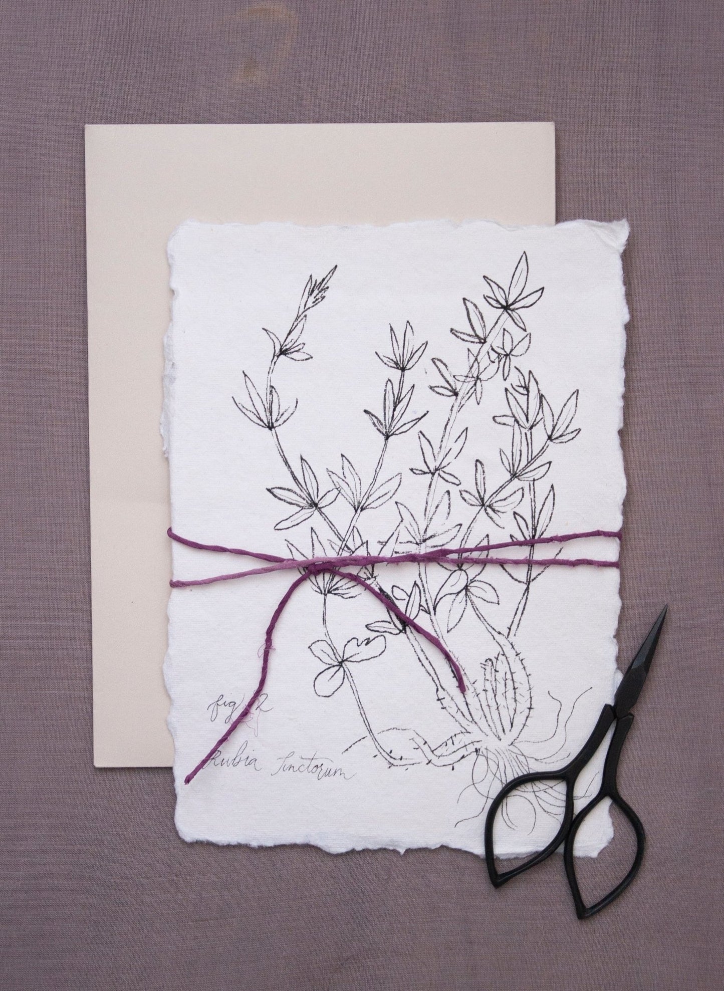 Load image into Gallery viewer, Mottled Purple Spun Silk Ribbon Twine - The Lesser Bear
