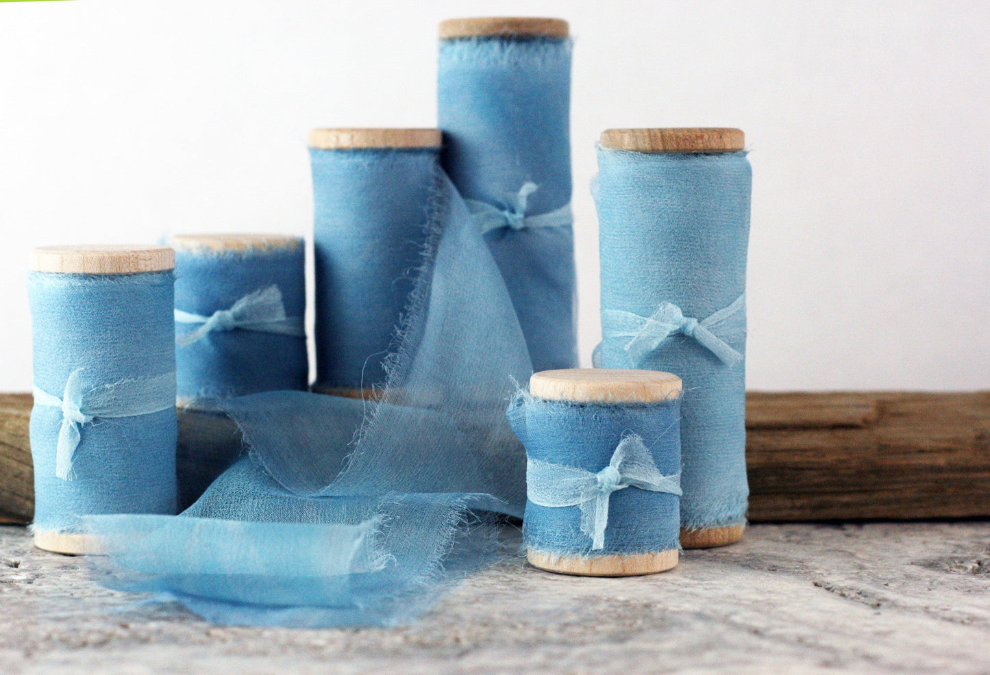 Ombre Sky Gauze Silk Ribbon *Sale - The Lesser Bear