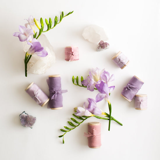 Orchid Habotai Silk Ribbon - The Lesser Bear