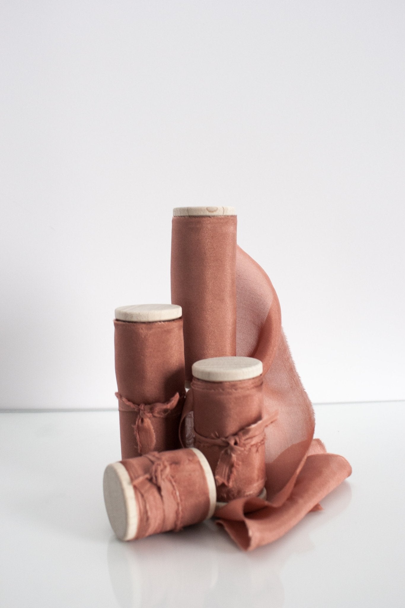 Pecan Brown Habotai Silk Ribbon - The Lesser Bear