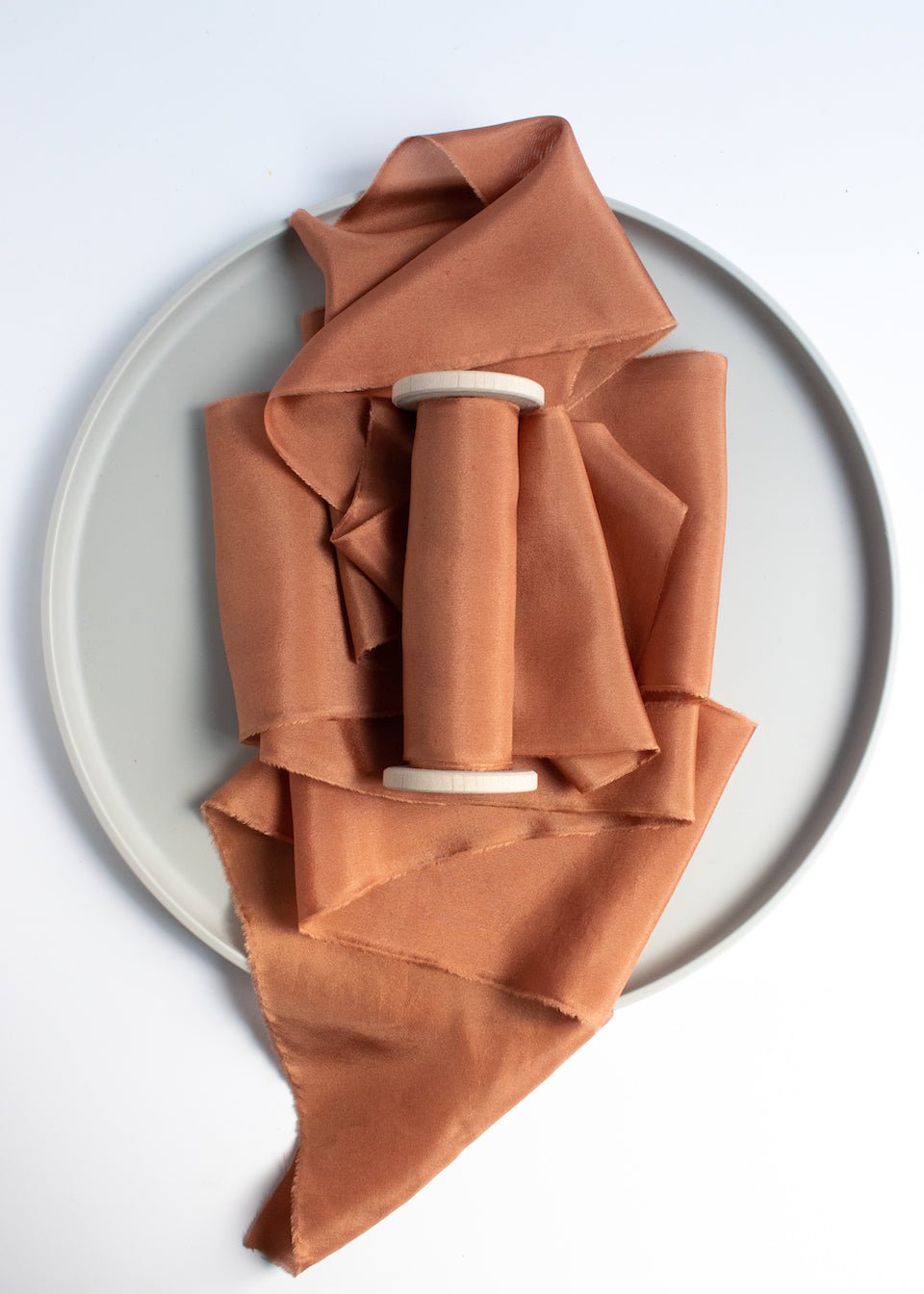 Pecan Brown Habotai Silk Ribbon - The Lesser Bear
