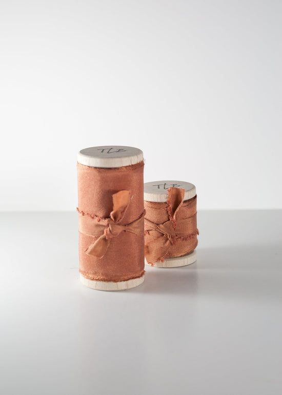Pecan Brown Habotai Silk Ribbon - The Lesser Bear