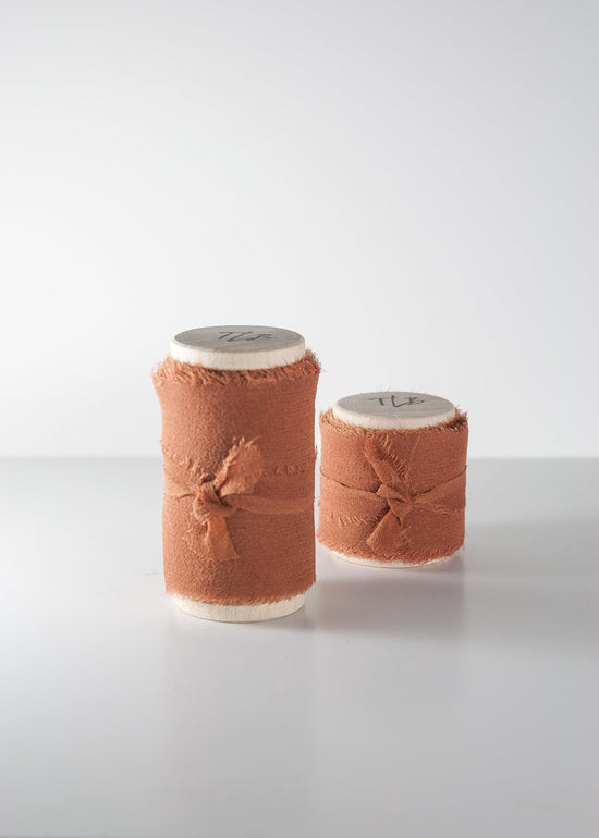 Pecan Brown Silk Gauze Ribbon - The Lesser Bear
