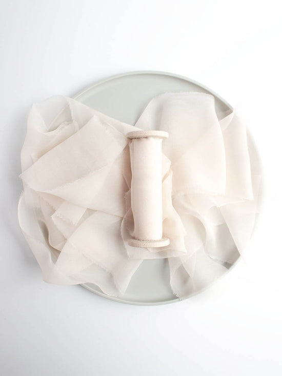 Petal Pink Silk Gauze Ribbon - The Lesser Bear