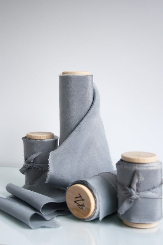 Silver Lake Crepe de Chine Silk Ribbon - The Lesser Bear
