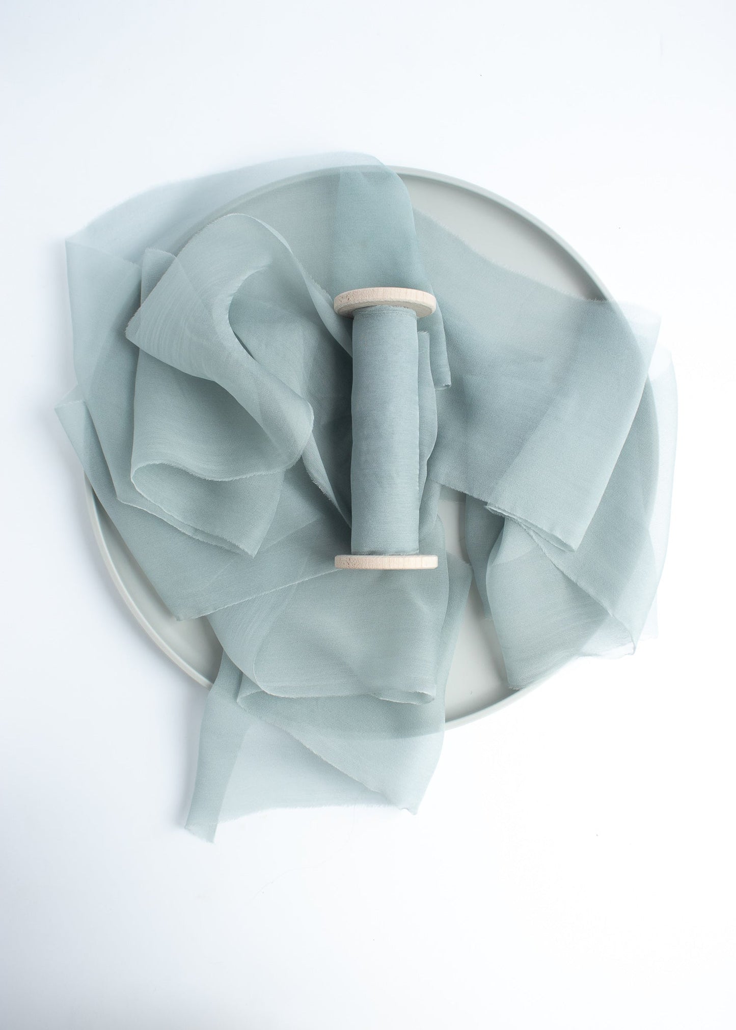 Talia Blue Silk Ribbon - Gauze - The Lesser Bear